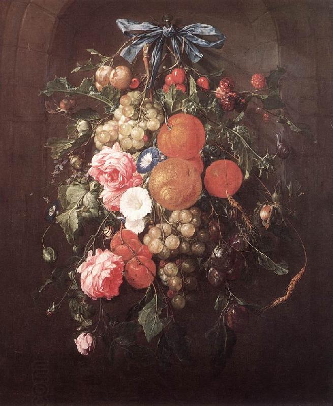 HEEM, Cornelis de Still-Life with Flowers wf China oil painting art